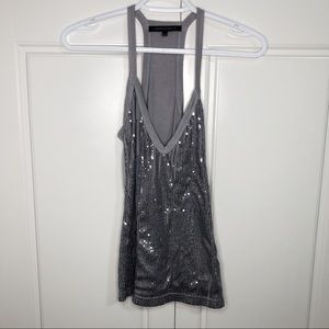 Urban Behavior XS Women Silver Metallic Tank Top
